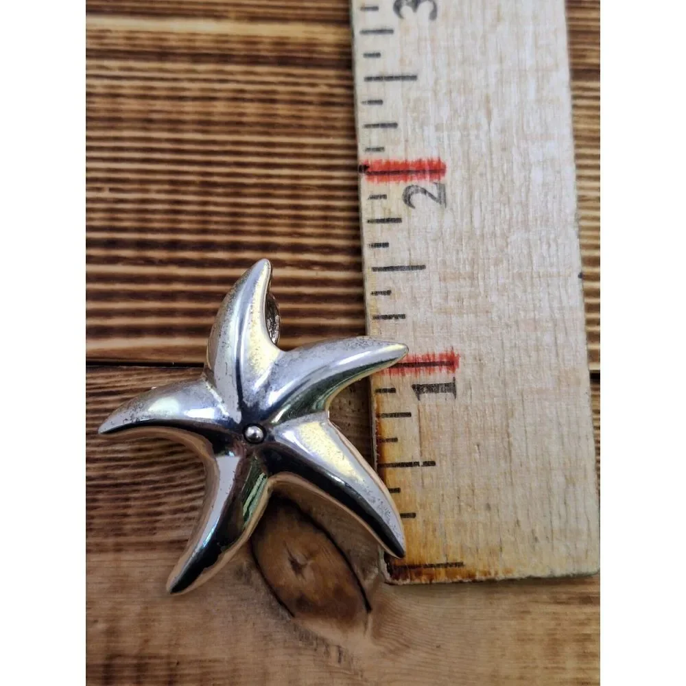 Vintage Silver Tone Starfish Pin/Pendant 1.5